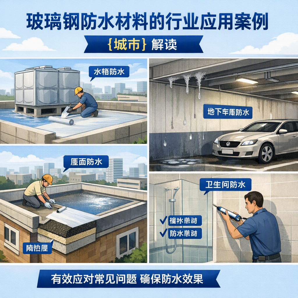 玻璃钢防水材料的行业应用案例,潜江解读